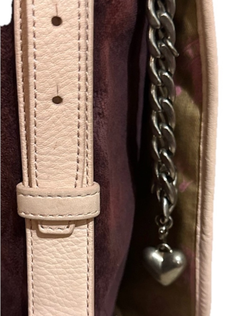 Vintage Juicy Couture Velour Messenger Bag Features Embroidered La Couture Y2K - Picture 12 of 15